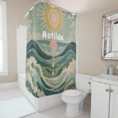 サージ太陽のュパーソナライズされた シャワーカーテン (インサイチュ)