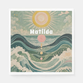 サージ太陽のュパーソナライズされた スタンダードランチョンナプキン