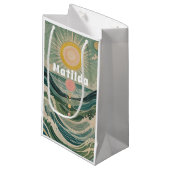 サージ太陽のュパーソナライズされた スモールペーパーバッグ (正面アングル)