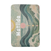 サージ太陽のュパーソナライズされた バスマット (正面縦)