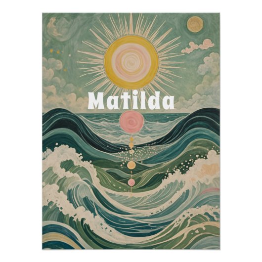 サージ太陽のュパーソナライズされた ポスター (正面)