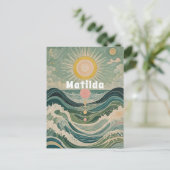 サージ太陽のュパーソナライズされた ポストカード (スタンド正面)