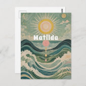 サージ太陽のュパーソナライズされた ポストカード (正面/裏面)