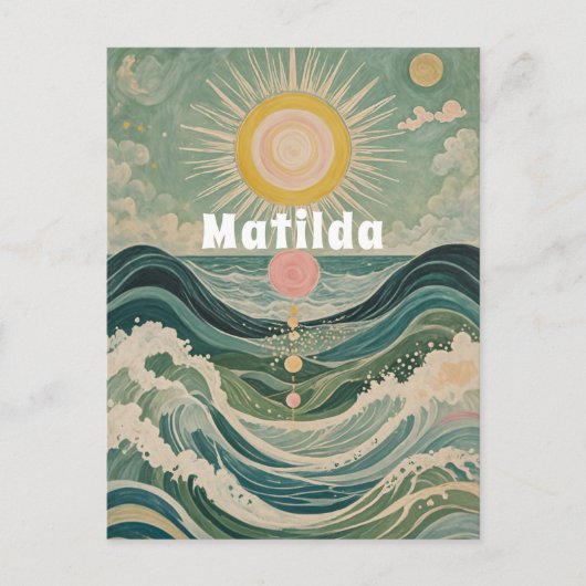 サージ太陽のュパーソナライズされた ポストカード (正面)