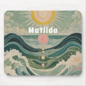 サージ太陽のュパーソナライズされた マウスパッド (正面)