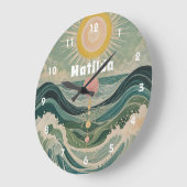 サージ太陽のュパーソナライズされた ラージ壁時計 (傾斜)