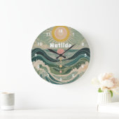 サージ太陽のュパーソナライズされた ラージ壁時計 (ホーム)