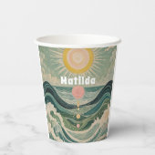 サージ太陽のュパーソナライズされた 紙コップ (裏面)