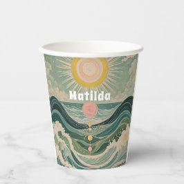 サージ太陽のュパーソナライズされた 紙コップ