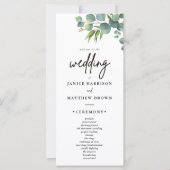 サージ・ユーカリの森の結婚式プログラム (正面)