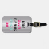 サースクカーブルーサマーブライドスプリンクルパーティー ラゲッジタグ (正面横)