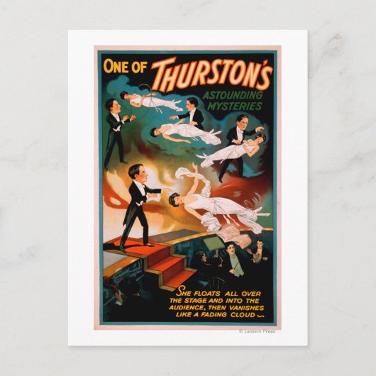 サーストンの驚くべきミステリー魔法ポスター ポストカード (正面)