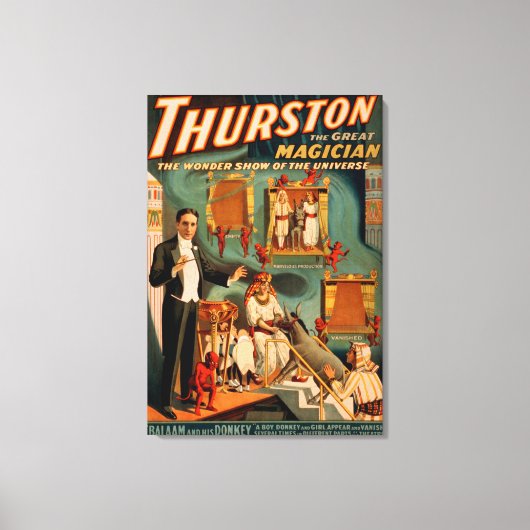 サーストンデモンズ&ドンキーバンストリック魔法 キャンバスプリント (正面)