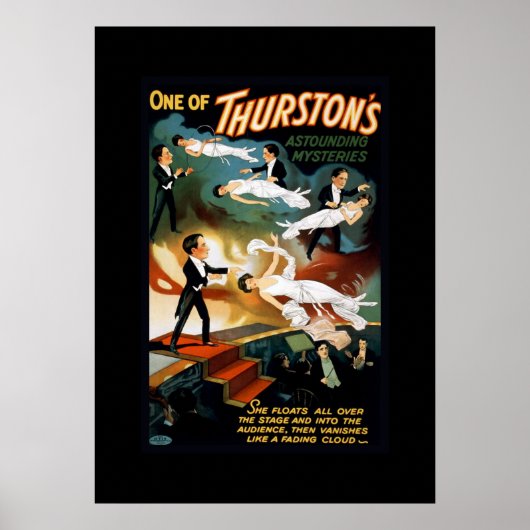 サーストンマジシャンヴィンテージシアターポスター ポスター (正面)