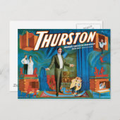 サーストンヴィンテージ1910マジシャンのポスター ポストカード (正面/裏面)