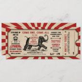 サースベビーシャワーチケット招待状ラッフル 招待状 (正面/裏面)