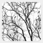 サーセクラマーによる鳥のシルエット スクエアシール (正面)