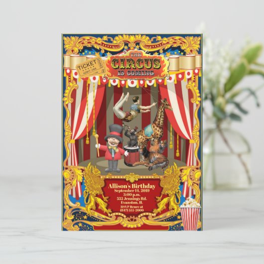 サーチの誕生日パーティーの招待 招待状 (スタンド正面)