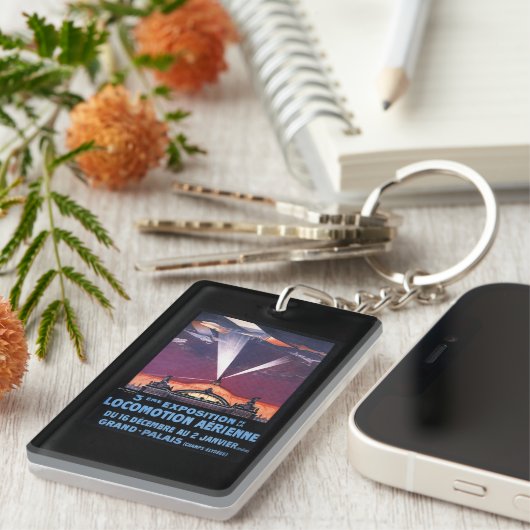 サーチライトポスター上の平らな飛行 キーホルダー (正面右)