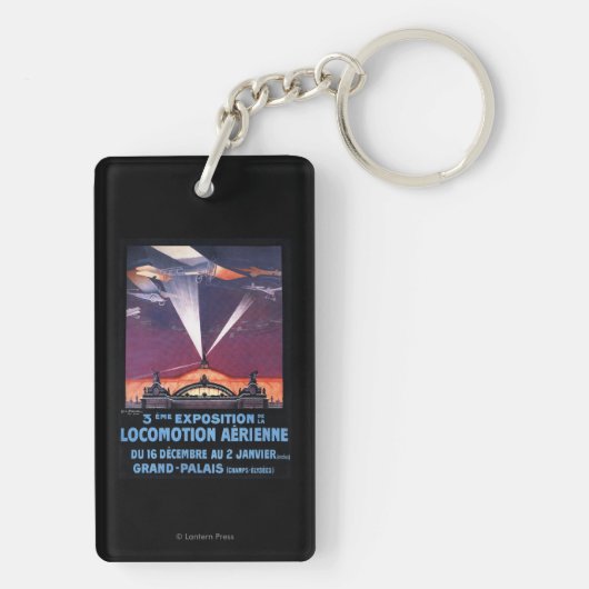 サーチライトポスター上の平らな飛行 キーホルダー (裏面)