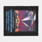 サーチライトポスター上の平らな飛行 フリースブランケット (正面(横))