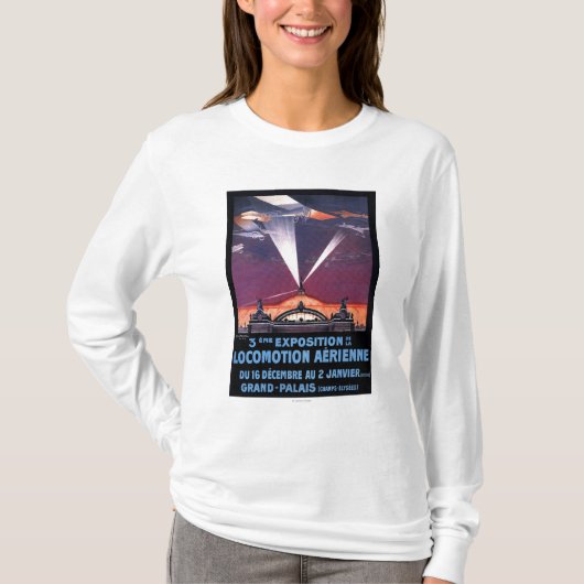 サーチライトポスター上の平らな飛行 Tシャツ (正面)