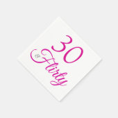 サーティアンドピンク気のあるそぶりをしたとグレーの誕生日ナプキンス スタンダードカクテルナプキン (角)