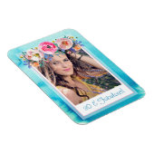 サーティアンドファブルーズブルーフローラ写真テンプレート マグネット (右側)