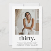 サーティハートスクエアフォト誕生日 招待状 (正面)