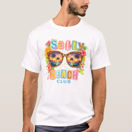 サーティビーチクラブトロピカルサンセットサングラス Tシャツ