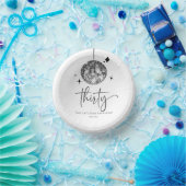 サーティーブランシルバーディスコボール30th誕生日パーティー ペーパーボウル (パーティー)