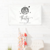 サーティーブランシルバーディスコボール30th誕生日パーティー 横断幕 (インサイチュ)