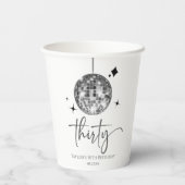 サーティーブランシルバーディスコボール30th誕生日パーティー 紙コップ (裏面)