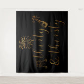 サーティー＆サースト ゴールドグリッター スクリプト タペストリー (正面)