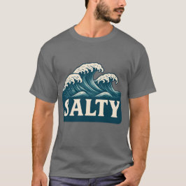 サーティー・ティールブルーのサーフビーチの波 | 海岸沿いの生活 Tシャツ