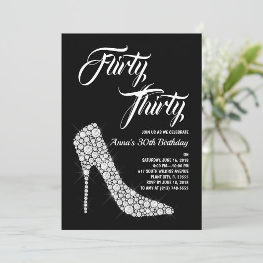サーティ気のあるそぶりをした誕生日招待状 招待状 (スタンド正面)