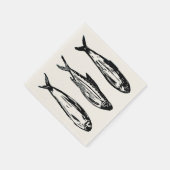 サーディンとサバのカクテルナプキン スタンダードカクテルナプキン (角)