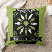 サーディンイタリアンアートプリントキッチンギフト クッション (ブランケット)