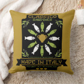 サーディンイタリアンアートプリントキッチンギフト クッション (ブランケット)