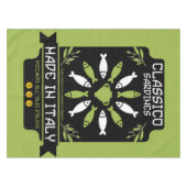 サーディンイタリアンアートプリントキッチンギフト テーブルクロス (正面(横))