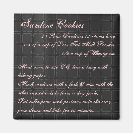 サーディンクッキーレシピマグネットシルク マグネット (正面)