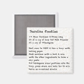 サーディンクッキーレシピマグネットピンク マグネット (正面/裏面)