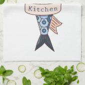 サーディンラインスケッチ パーソナライズされた キッチンタオル (折り畳み)