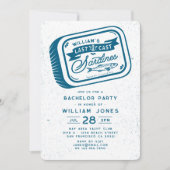 サーディン魚釣りバチュラーパーティヴィンテージ 航海の 招待状 (正面)