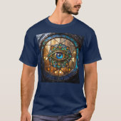 サードアイのレトロなポートホール窓 Tシャツ (正面)