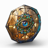 サードアイの風景が描かれた丸窓 フォトブロック (左)