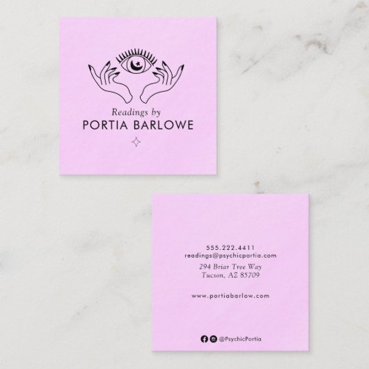 サードアイアンドハンズサイキックミディアムスクエアビジネス スクエア名刺 (正面/裏面)