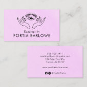 サードアイアンドハンズスピリチュアル神秘的ビジネスカード 名刺 (正面/裏面)