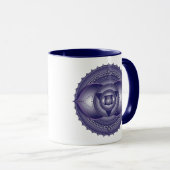 サードアイチャクラインディゴブルーマンダラツートーンマグ マグカップ (正面右)