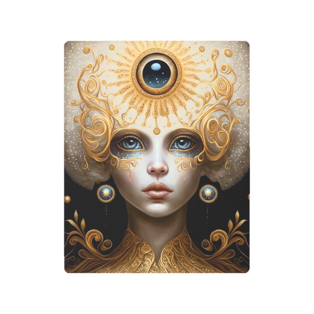 サードアイ女神ファンタジーアート メタルプリント (正面)